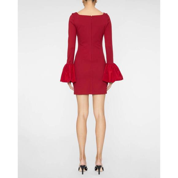 NEW STAUD hawthorne mini dress in rouge - Picture 4 of 6